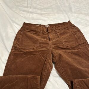 Brown corduroy flared pants